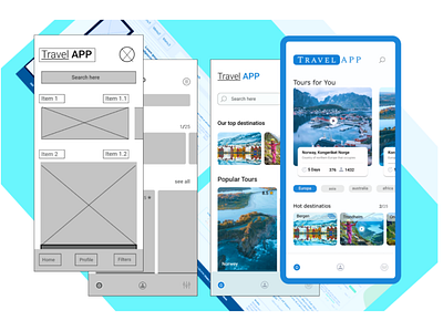 TravelApp v4.1 app conceptual design icon logo mobile app mobile ux travel typography ui ux vector