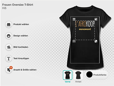 L'AFROKOOP movement - Shirt crew dance logo print shirt