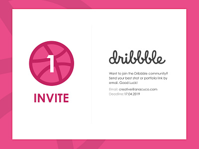 1x Dribbble Invite dribbble invite invite friends invite giveaway