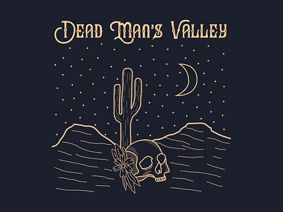 Dead Man's Valley branding design illustration