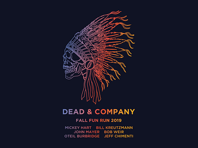 Dead & Company - Fall Fun Run 2019 branding design icon illustration logo