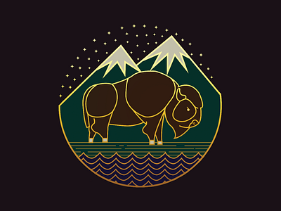 Bison bison design icon illustration illustrator logo minimal