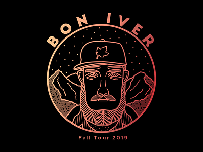 Bon Iver - Fall Tour 2019 boniver branding design icommai icon illustration illustrator logo minimal vector