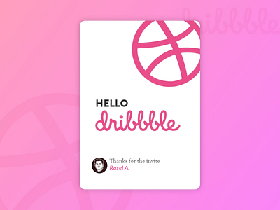 Thank you for dribbble invite