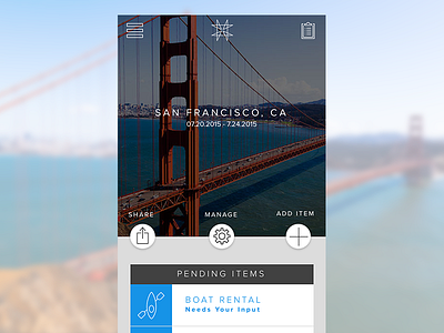 New Itinerary app ios material mobile ui