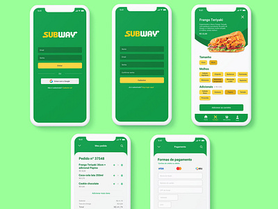 Subway's app redesign concept app brasil design fast food figma product design redesign redesign concept subway ui ui challenge uidesign uiux ux