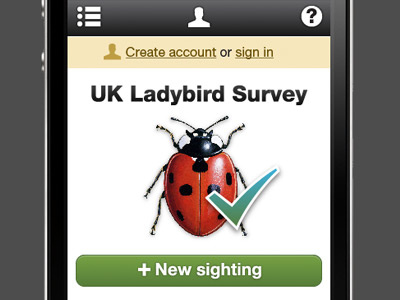Ladybird Survey mobile ui