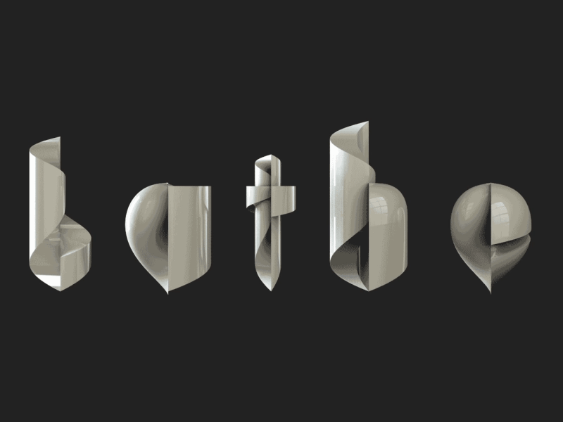 Lathe Typeface 3d animate cinema 4d font gif graphic design render type typographic typography
