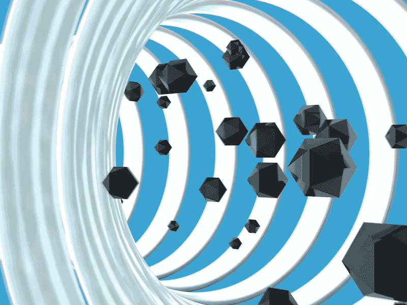 Daily 3D Animation Day 12 – Tunnel 3d cinema 4d gif animate graphic design render daily rings