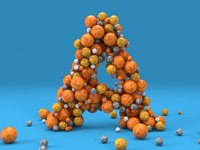 A - 36 Days of Type 36 days of type 3d character cinema 4d letterform modelling typography