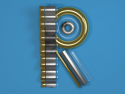 R - 36 Days Of Type 36 days of type 3d character cinema 4d letterform modelling typography
