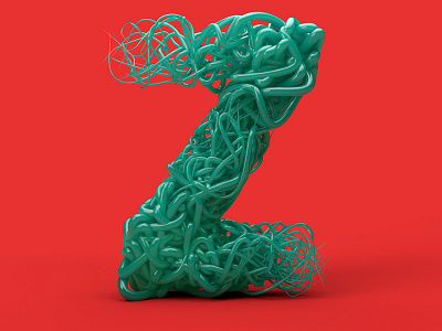 36 Days Of Type Z2 3d cinema 4d letterform render typography