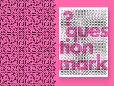 Glyph Pattern Series - Question Mark glyph graphic design pattern poster print question mark screen print type typography