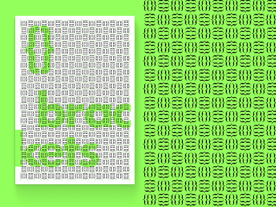 Glyph Pattern Series - Brackets brackets glyph graphic design pattern poster print screen print type typography
