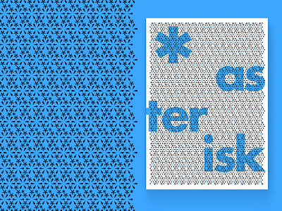 Glyph Pattern Series - Asterisk asterisk glyph graphic design pattern poster print screen print type typography