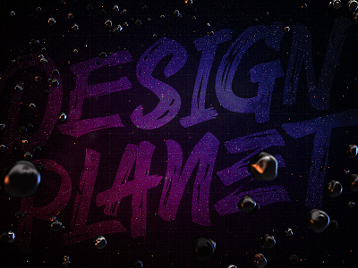 Design Planet branding design graphic design handwritten space type