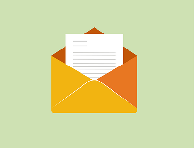 Icon Email Illustration email flat design illustration mailbox material design orange