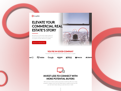 Commercial Real Estate Landing Page branding cro demo page design marketing ui ux visual web web design
