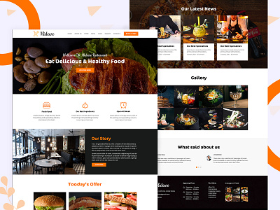 Restaurant home page design design illustration ux web