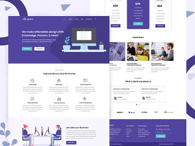 Digital Agency Home Page Design