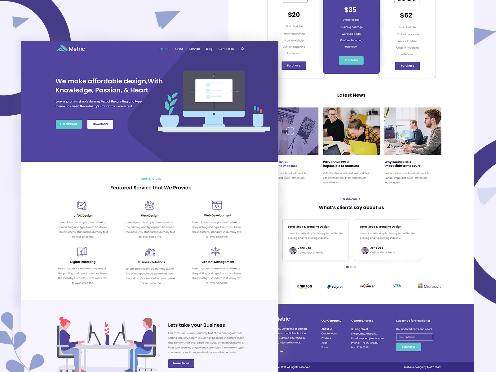 Digital Agency Home Page Design by Hira Pervin on Dribbble