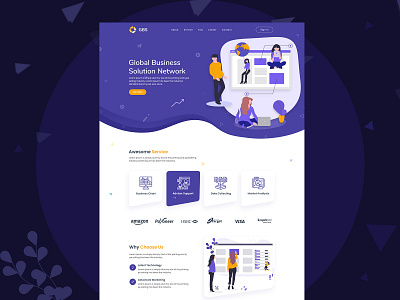 GBS Home branding design flat illustration minimal ui ux web website