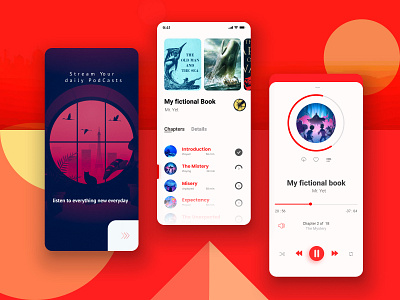 Audiobook Reader Mobile UI Design, Audiobook Design, Ebook Read