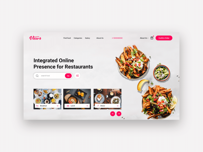 Restaurant Landing Page UI Concept Part 1