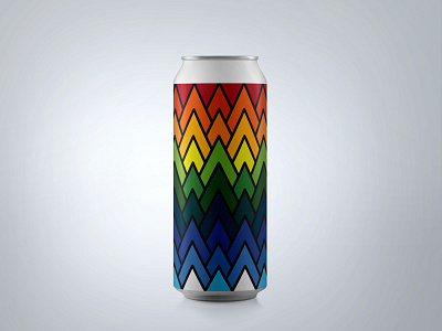 "Rainbow Peaks" Can Design : Ventura Coast Brewery adobeillustrator beer beercan beerlabel candesign design graphicdesign illustration packagedesign