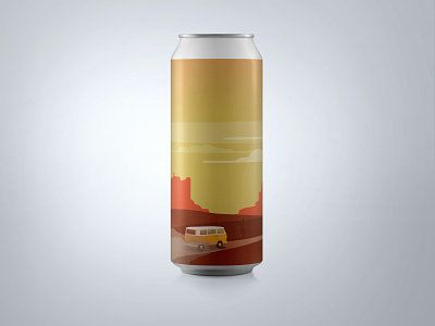 "Roads Ahead" Can Design : Ventura Coast Brewery adobeillustrator beer beercan beerlabel candesign design graphicdesign illustration packagedesign