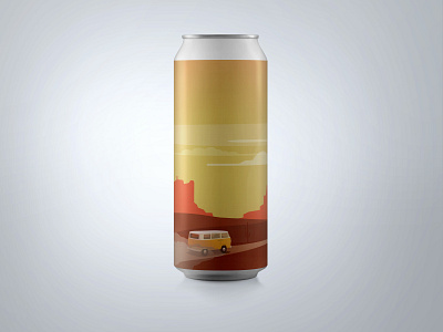 "Roads Ahead" Can Design : Ventura Coast Brewery