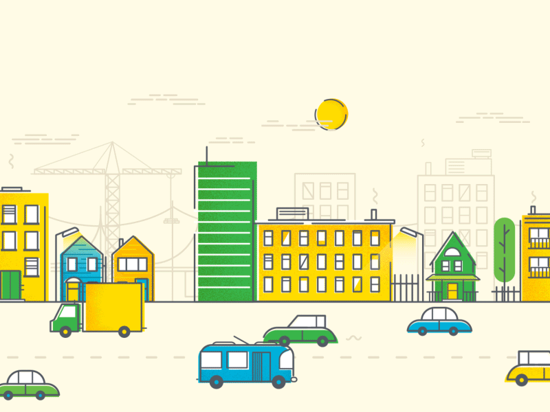 Greenhouse gases animation carbon emissions city efficiency gif greenhouse