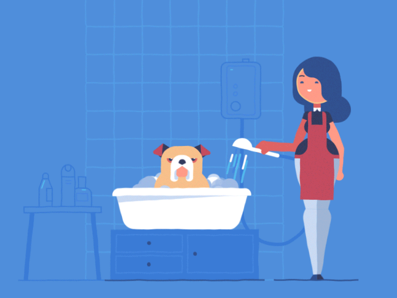 Bulldog wash by Ryan Rumbolt for Wonderlust on Dribbble