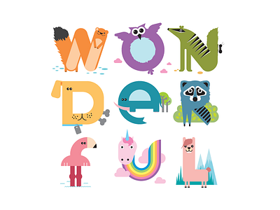 the animal alphabet project - WONDERFUL alphabet animal illustrations vector