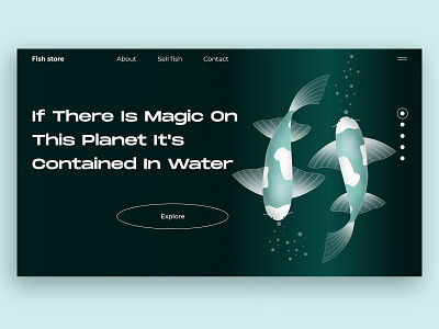 Aquarium fish //// adobe xd app art colors concept dark ui design fish illustration ui ux ux design webdesign