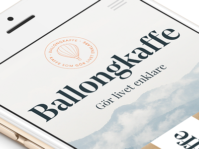 Ballongkaffe badge branding coffee iphone stamp typography web