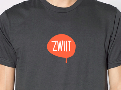 Zwiit Dark Tee branding fun logo merchandise orange playful t shirt zwiit