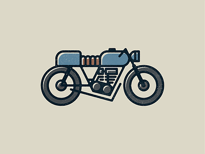 Moto bike cafe racer design illustration moto motorcycle motorcycles print vector