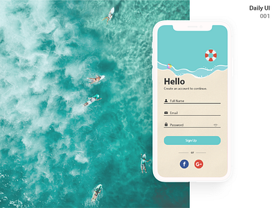 Sign Up_DailyUI 001 001 dailyui dailyuichallenge design illustration signup