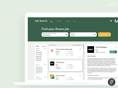 Job Listing_DailyUI 050 050 daily ui 050 dailyui dailyui 050 dailyuichallenge job listing