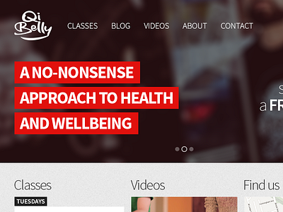 QiBelly Redesign - Home page clean flat flat design parallax responsive website