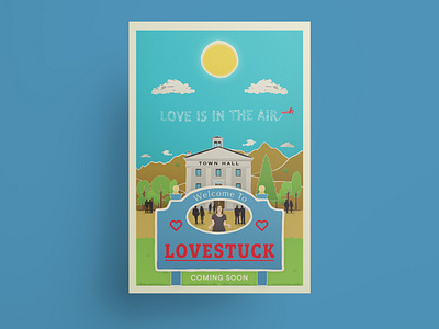 Lovestuck movie poster adobe fresco adobe illustrator anthonyboydgraphics character illustration movie poster poster poster design romantic comedy romcom typography vector vector illustration vectorart