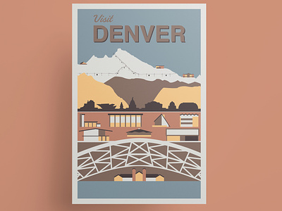 Denver vintage travel poster