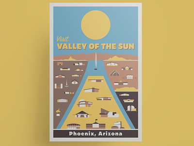Valley of the Sun vintage travel poster