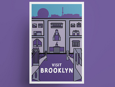 Brooklyn vintage travel poster brooklyn brooklyn new york i heart new york i love new york illustration new york new york city nyc poster poster art poster design travel poster vector vector art vector illustration vintage travel poster