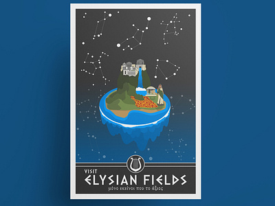 Elysian Fields travel poster