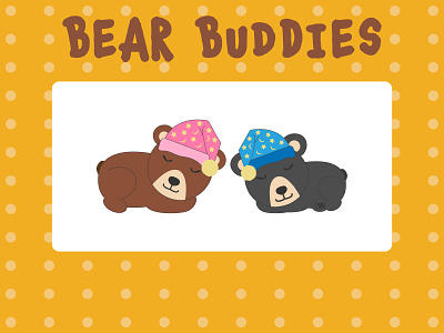 Cute Bear Buddies Character Designs adorable bears cartoon character character design cute drawing etsy illustration panda polar bear vector art vector illustration