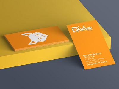 Foxface Design business card mockup