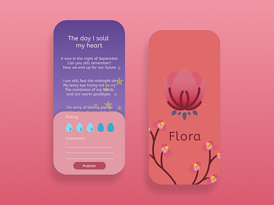 Flora app artwork clean concept concept art diary flat floral flowers icon illustration illustrator logo minimal reference vector