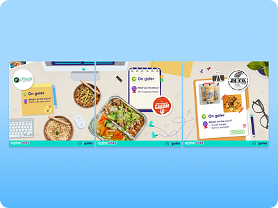 Food Social Media Advertising 2 app branding design figma flat illustration